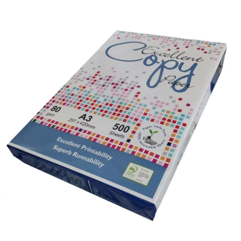 Папір для друку EXCELLENT COPY A3, 80 г/м2, 500 арк., білий (8993242599604)